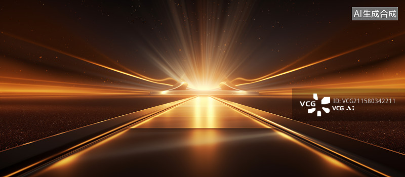 【AI数字艺术】黑金线条企业年会颁奖典礼活动抽象背景图片素材