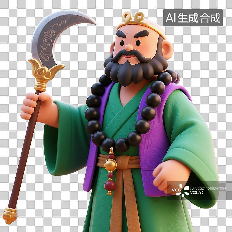 【AI数字艺术】3D渲染，西游记卡通人物形象，沙僧，沙和尚，沙悟净，免抠元素图片素材