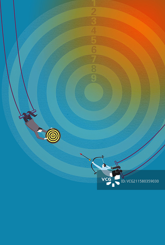 重组目标和方向图片素材