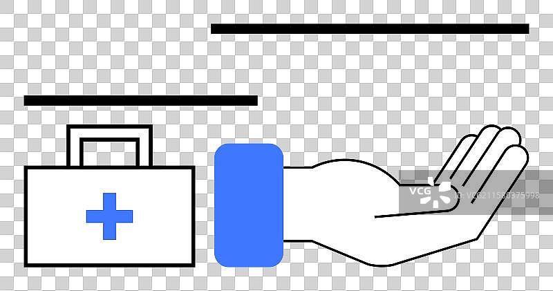 伸出手提供医疗帮助图片素材