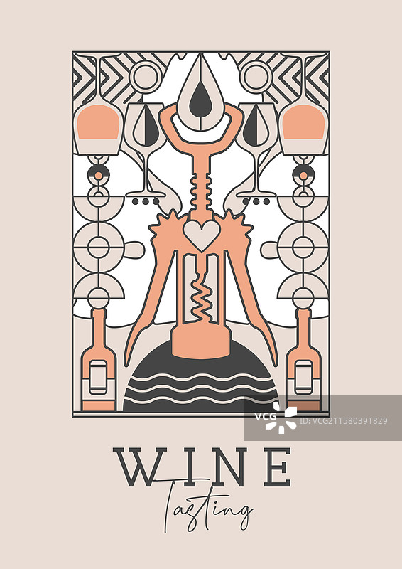 带有酒瓶和酒杯的海报或封面图片素材