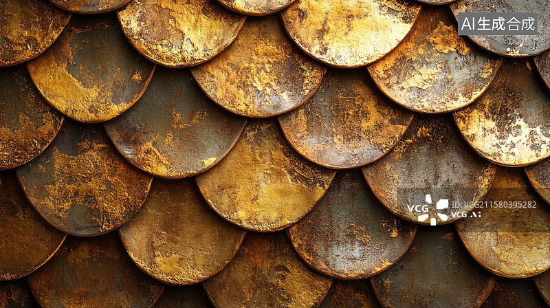 【AI数字艺术】锈迹斑斑的圆形金属片纹理图片素材