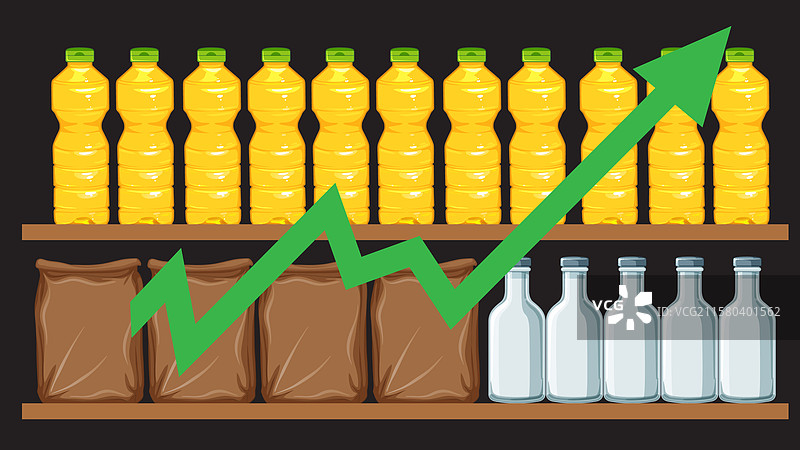 食品杂货价格上涨图片素材