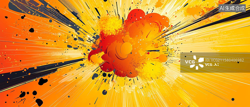 【AI数字艺术】爆炸图案创意艺术场景图片素材