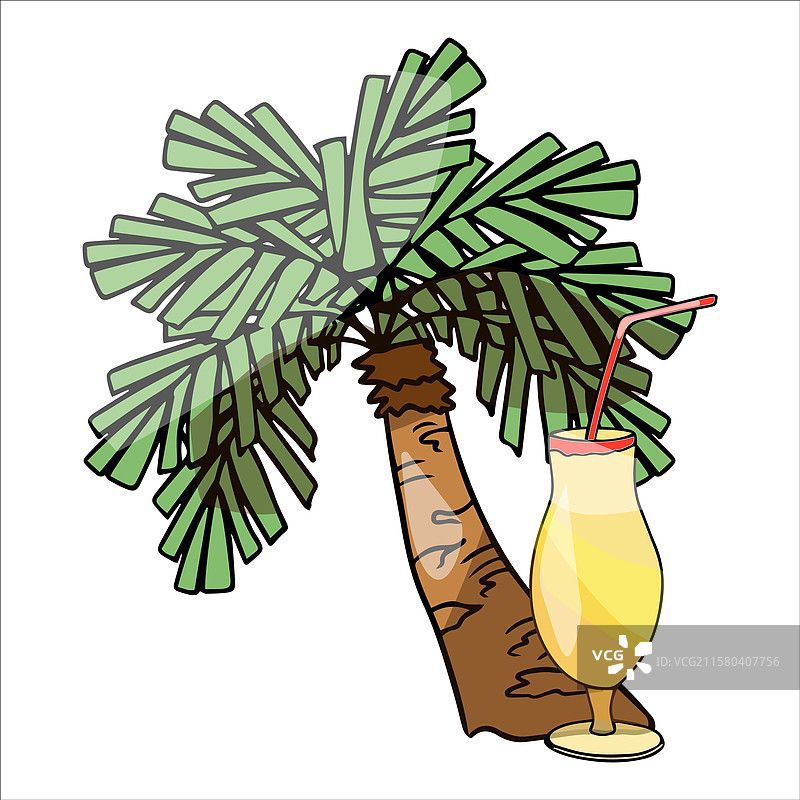 懒散的沙发上放着一棵棕榈树图片素材