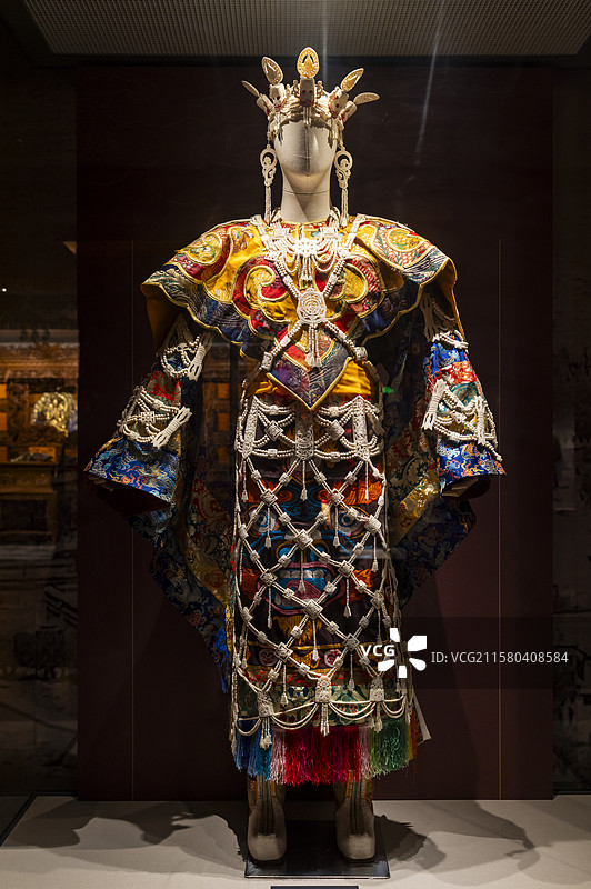 佛教密宗灌顶骨饰服装图片素材