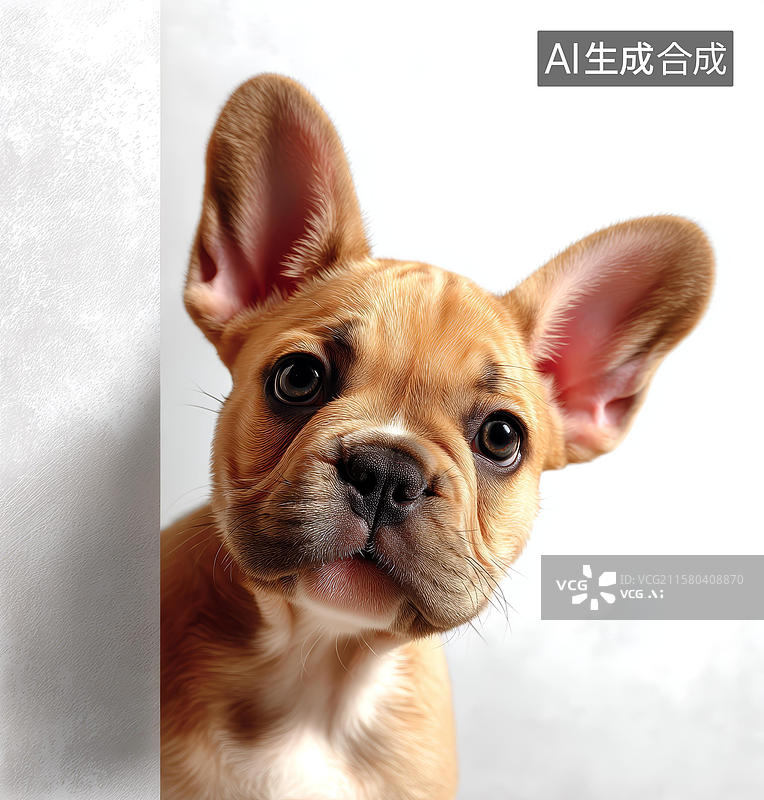 【AI数字艺术】可爱法斗幼犬特写图片素材