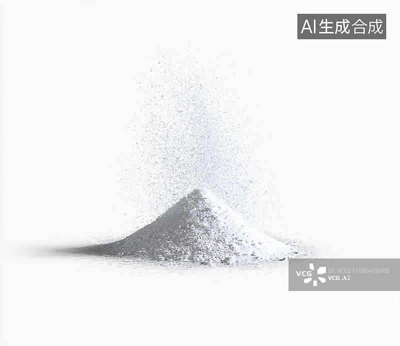 【AI数字艺术】白色粉末爆炸特写图片素材