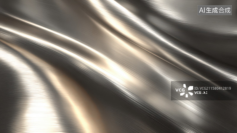 【AI数字艺术】流动金属质感的抽象背景图片素材