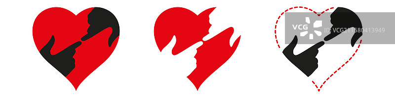 在心中与主相遇，心形与双手图片素材