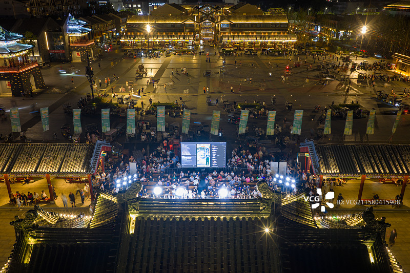 河南周口 中州路 关帝庙广场 戏台 cctv 央视 天籁最强音 歌唱比赛 周口区海选图片素材