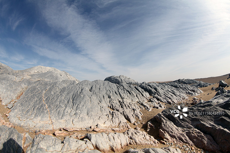 新疆哈密：亲近南湖戈壁天蓝色岩山图片素材
