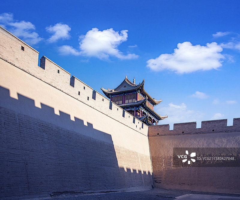 甘肃嘉峪关长城城楼图片素材