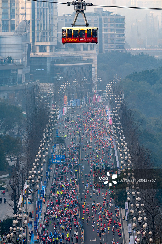 重庆南滨路马拉松赛场图片素材