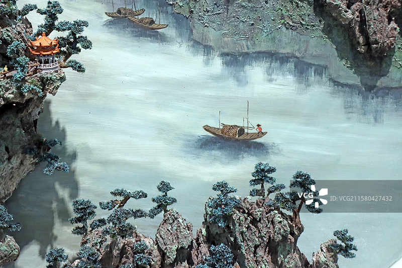 广东广州：英石假山盆景制作技艺图片素材