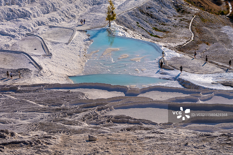 土耳其代尼兹利市棉花堡图片素材