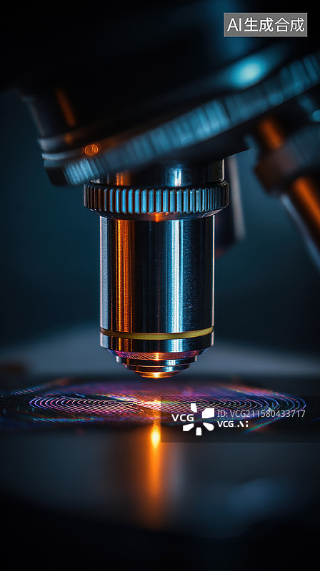 【AI数字艺术】显微镜下的科学观察图片素材