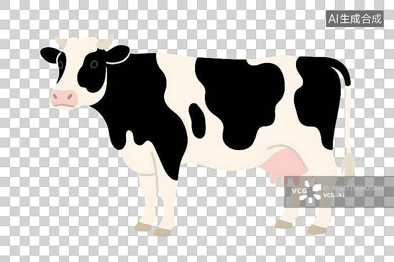 【AI数字艺术】奶牛插画免扣元素图片素材