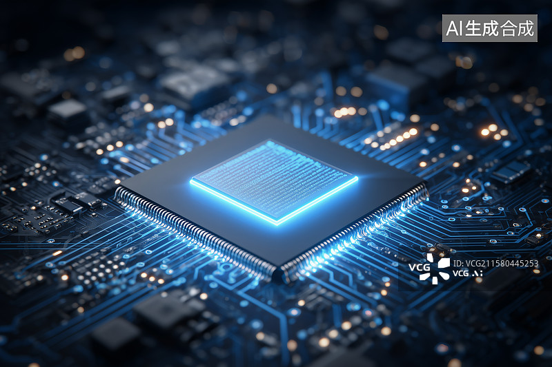 【AI数字艺术】芯片背景图图片素材