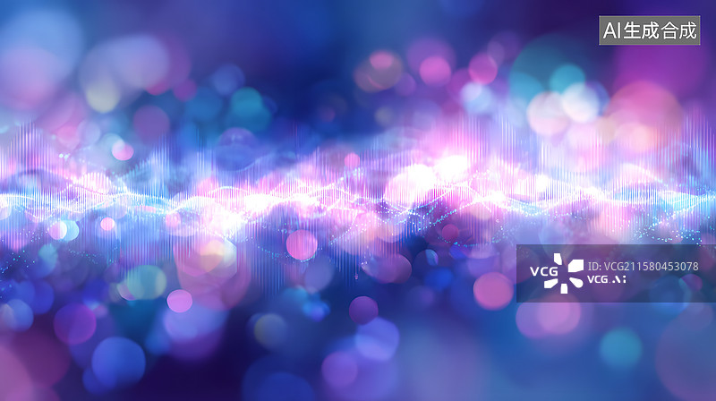 【AI数字艺术】梦幻色彩光斑背景图片素材