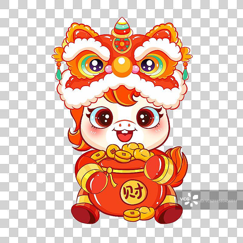 2026马年大吉年俗插画新春快乐卡通马元素图片素材