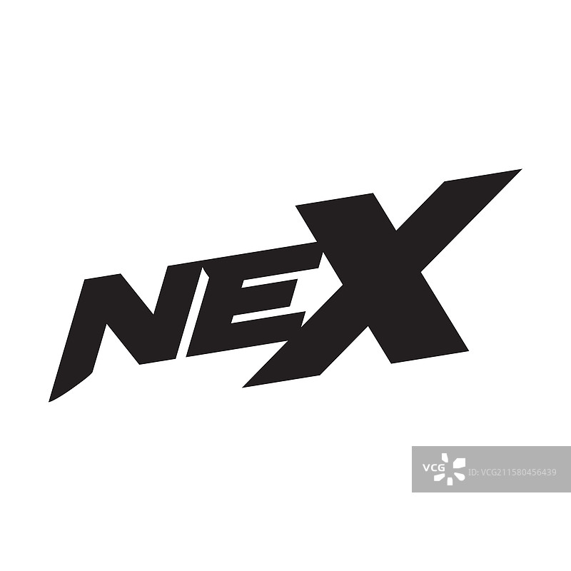 现代简约扁平化的Nex文本标志图片素材