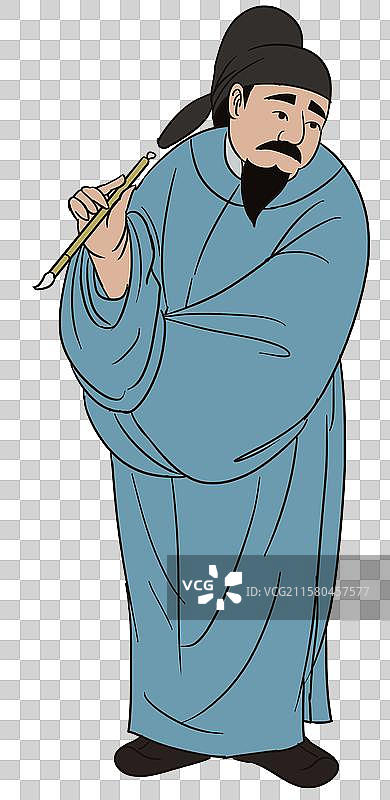 中国风新中式古风古典传统文化古装古人古代古时候历史文化传统国学经典唐代唐朝书法家图片素材