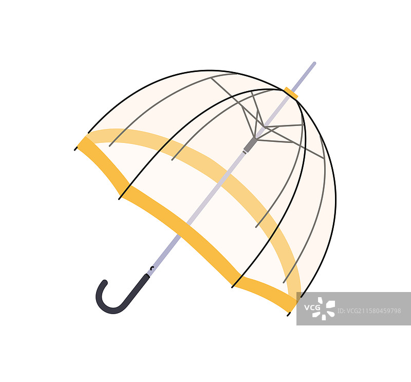 透明的开放式清晰泡泡伞图标图片素材