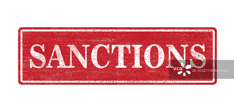 粗糙的制裁红色橡胶印章直接印刷图片素材