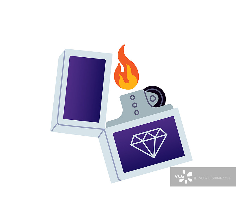 开放燃烧时尚流体打火机设计图片素材