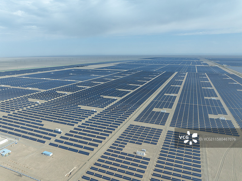 荒漠光伏-敦煌光伏产业园图片素材