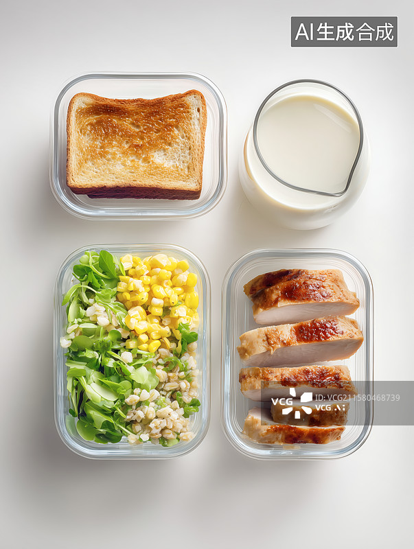 【AI数字艺术】健康早餐营养搭配美食图片素材