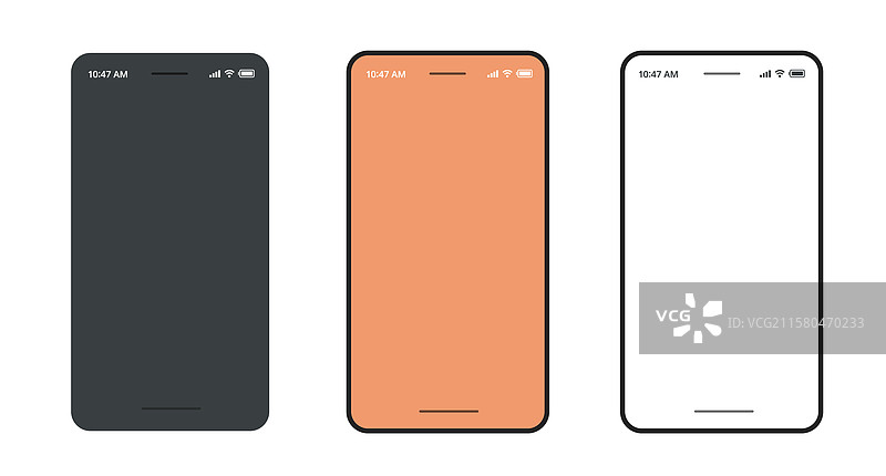 手机屏幕空白模型模板图标图片素材