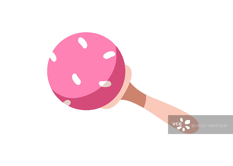 婴儿摇铃玩具，圆形木质配件图片素材