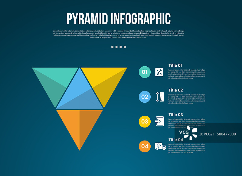 金字塔或漏斗模板信息图表与图片素材