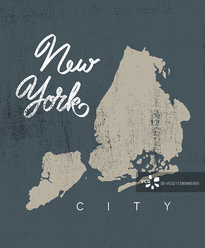 纽约市轮廓磨损地图城市区图片素材