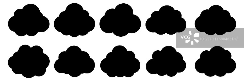 云轮廓设计的集合图片素材