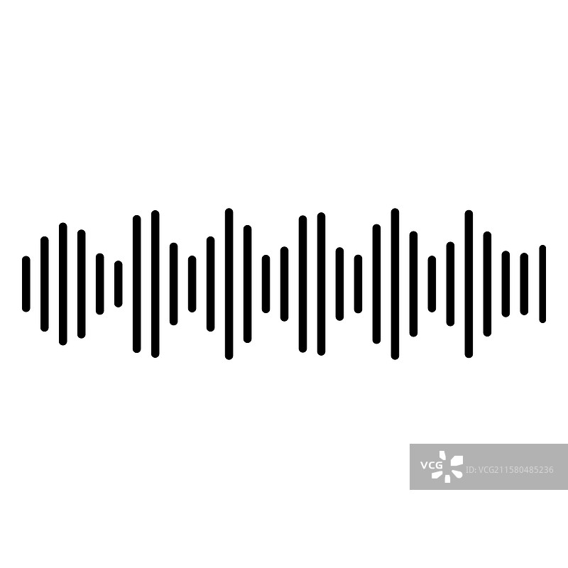 黑白色的动态声波脉冲图片素材