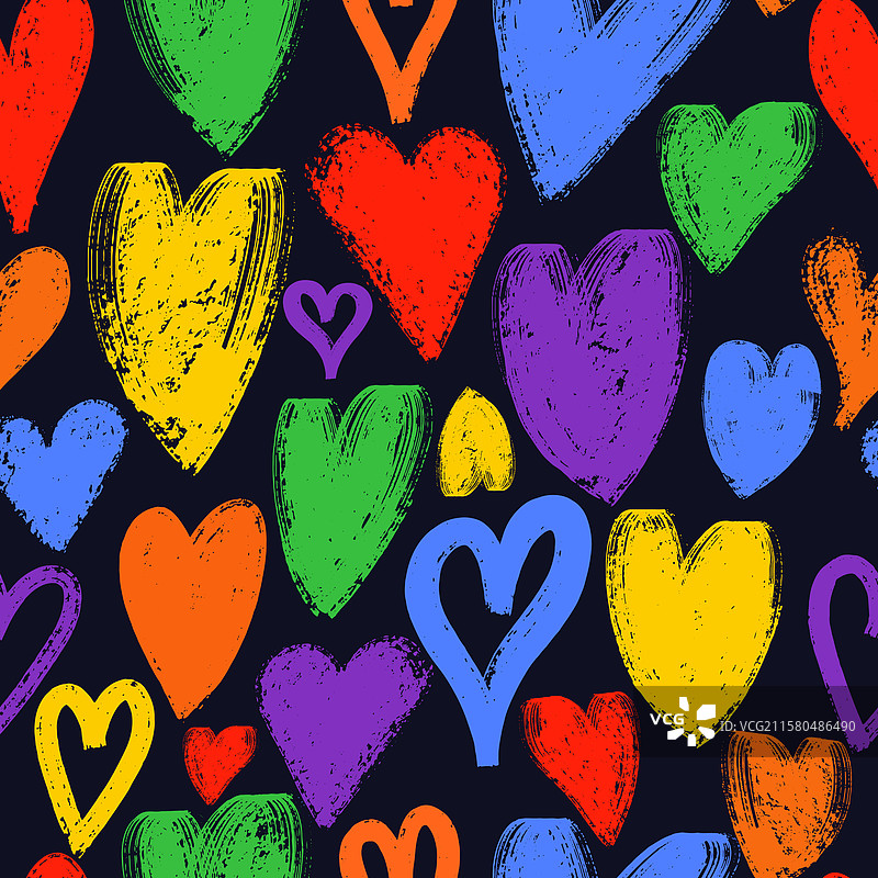 无缝图案抽象爱情文字引用图片素材