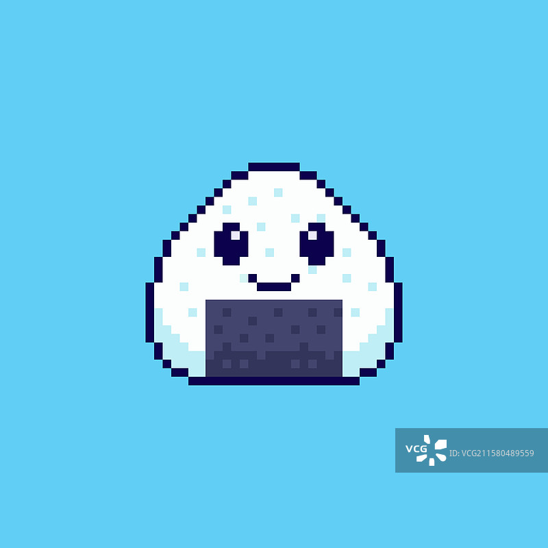 像素艺术可爱的饭团游戏资产设计图片素材
