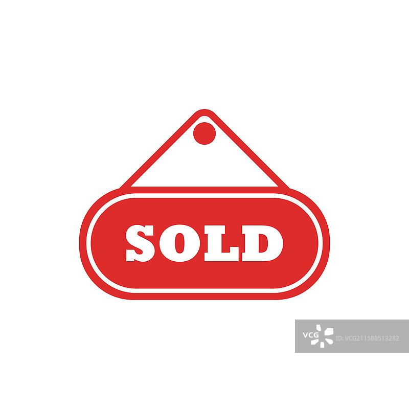 平面风格的房地产横幅图标，销售标签图片素材