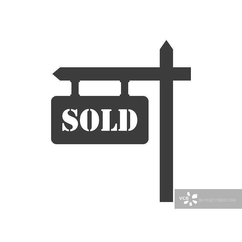 房地产横幅图标，扁平风格的销售标签图片素材