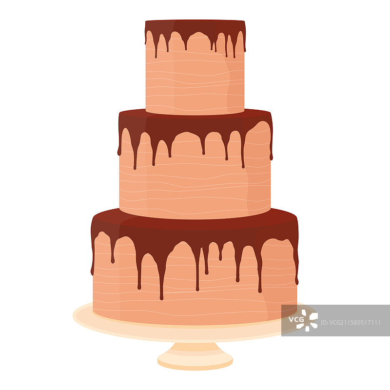 巧克力生日蛋糕放在蛋糕架上图片素材