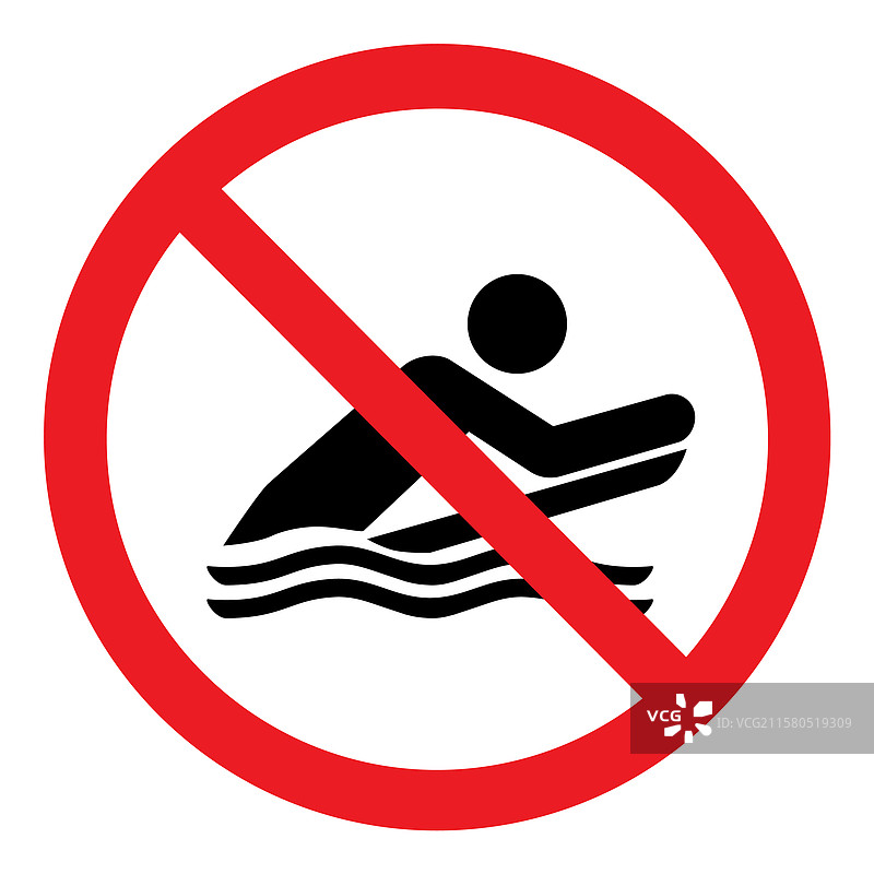 禁止标志 - 不允许冲浪板图片素材