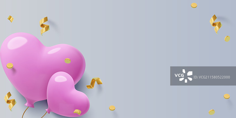情人节3D背景，带有空白空间图片素材