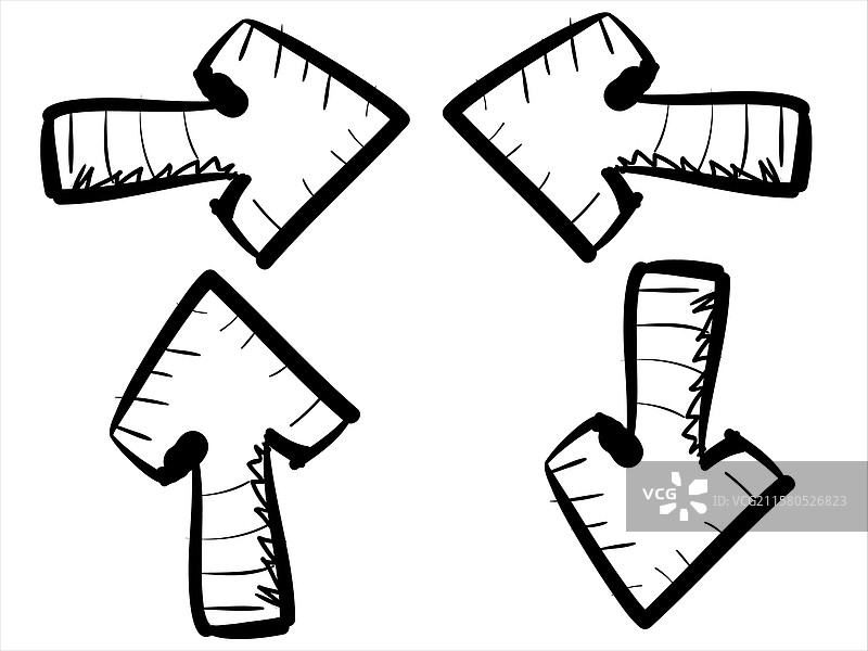 箭头的草图图片素材