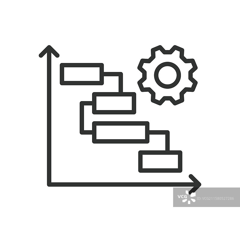 管理图标，线条设计风格图片素材