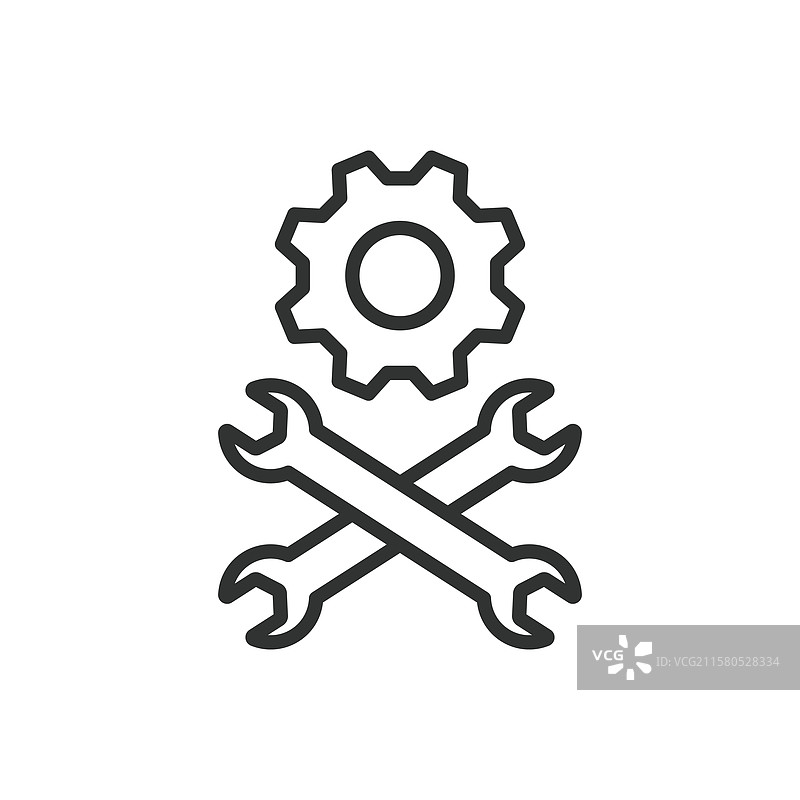 线性设计中的设置图标图片素材