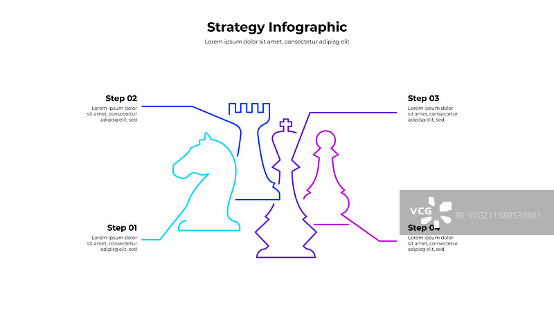 使用棋子符号的轮廓信息图图片素材