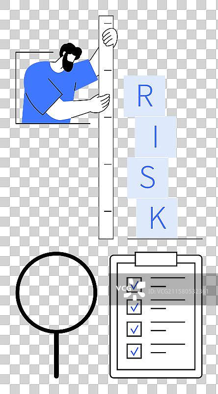通过测量放大评估风险图片素材
